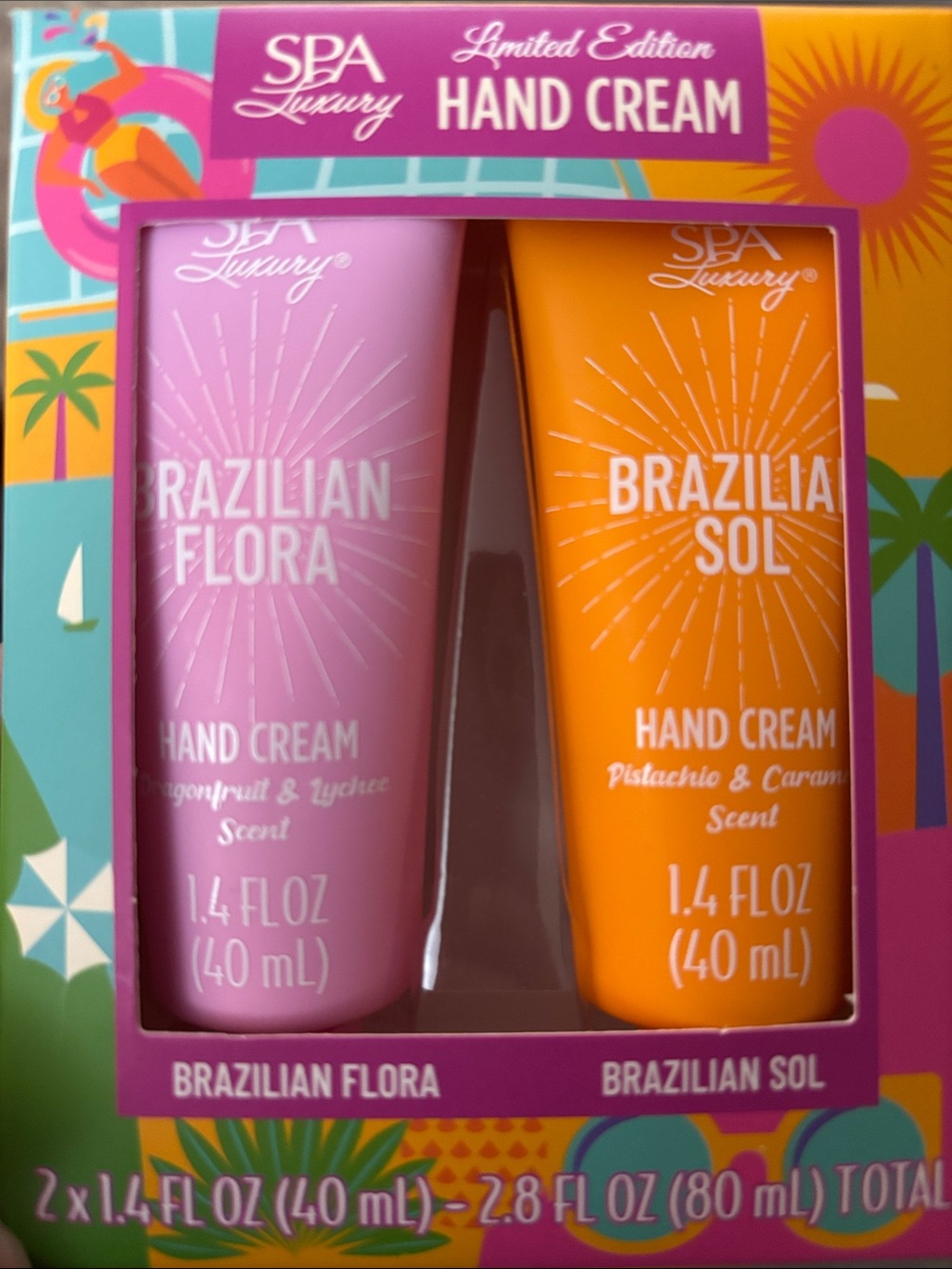 Hand Cream Duo - Brazilian Flora (Pink) & Brazilian Sol (Orange)